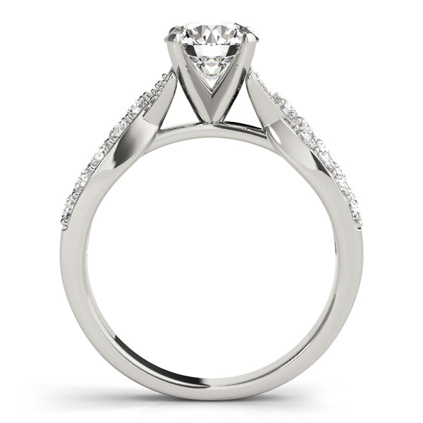 Multirow Twisted Shank Engagement Ring