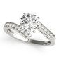 Bypass Swirl Leaf Engagement Rings