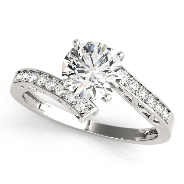 Bypass Swirl Leaf Engagement Rings