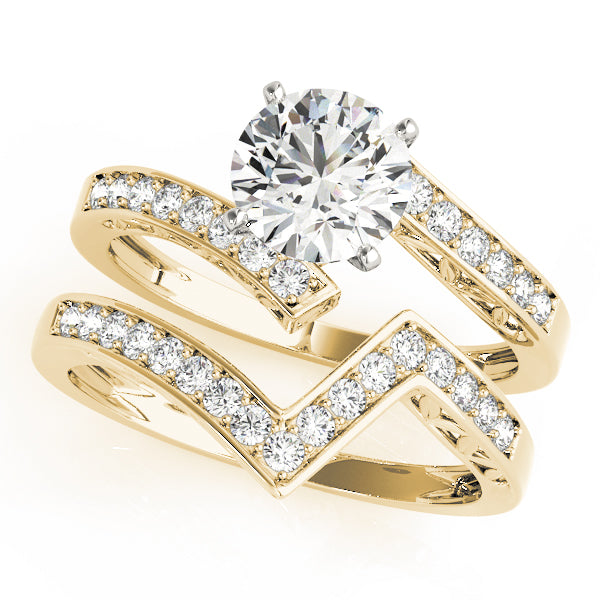 Bypass Swirl Leaf Engagement Rings