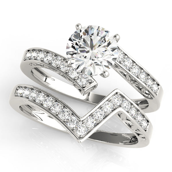 Bypass Swirl Leaf Engagement Rings