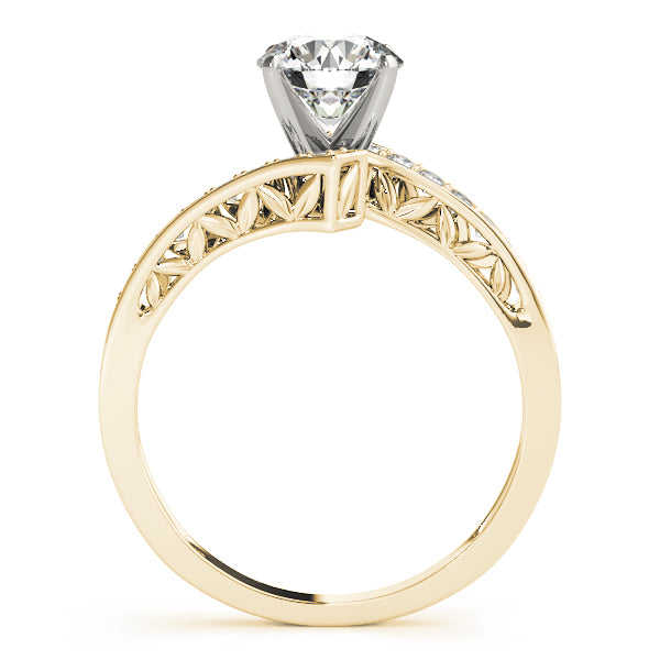 Bypass Swirl Leaf Engagement Rings