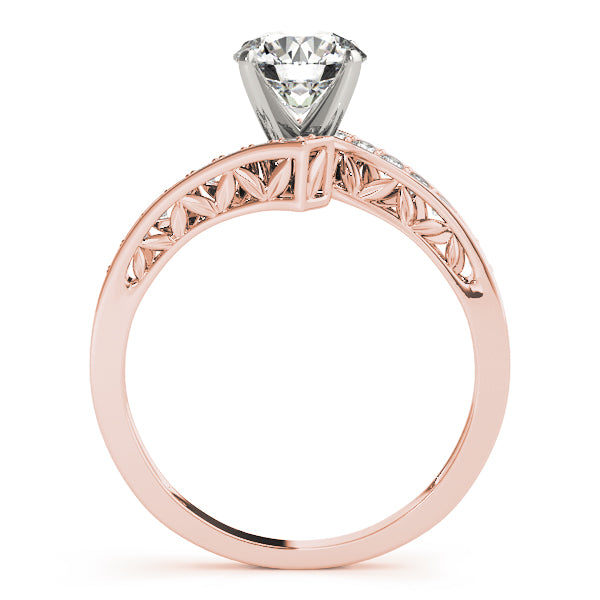 Bypass Swirl Leaf Engagement Rings