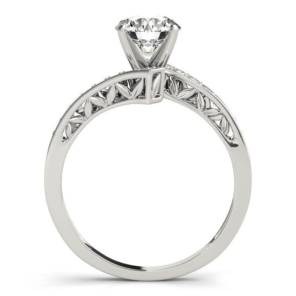Bypass Swirl Leaf Engagement Rings