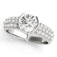 Multirow Pavé Half Bezel Engagement Ring