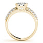 Multirow Pavé Half Bezel Engagement Ring