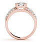 Multirow Pavé Half Bezel Engagement Ring