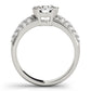 Multirow Pavé Half Bezel Engagement Ring