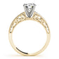 Antique Princess Cut Milgrain Engagement Band