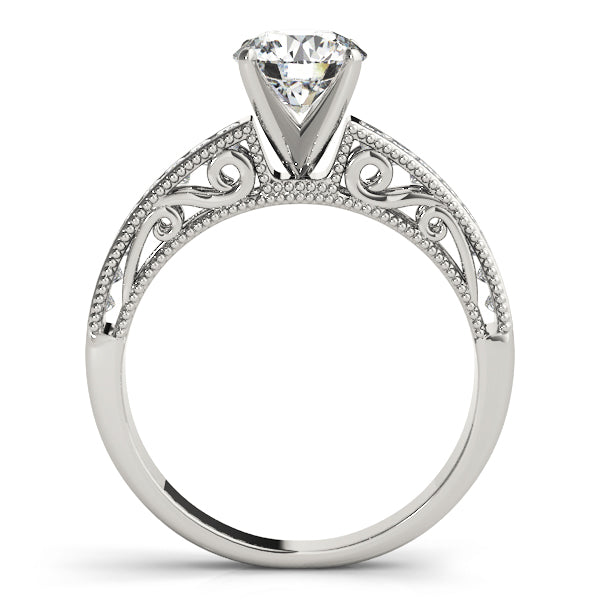 Antique Princess Cut Milgrain Engagement Band