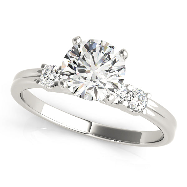Single Row Shared Prong Engagement Rings