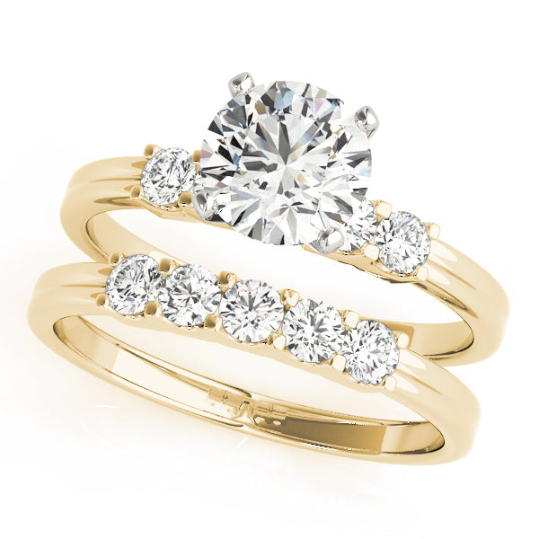 Single Row Shared Prong Engagement Rings