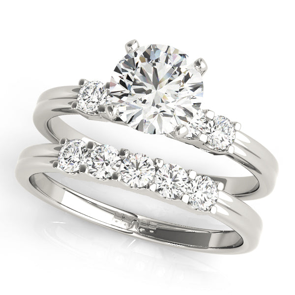 Single Row Shared Prong Engagement Rings