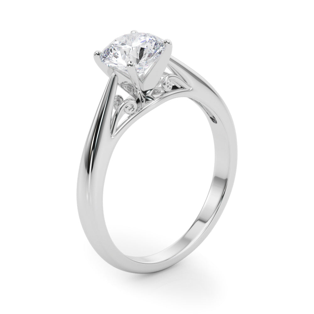 Solitaire Cathedral Engagement Ring