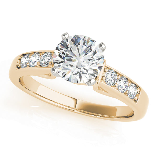 Single Row Prong In Channel Engagement Ring