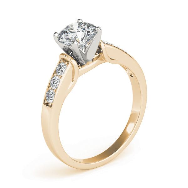 Single Row Prong In Channel Engagement Ring