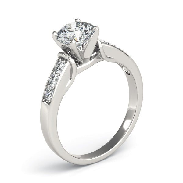 Single Row Prong In Channel Engagement Ring