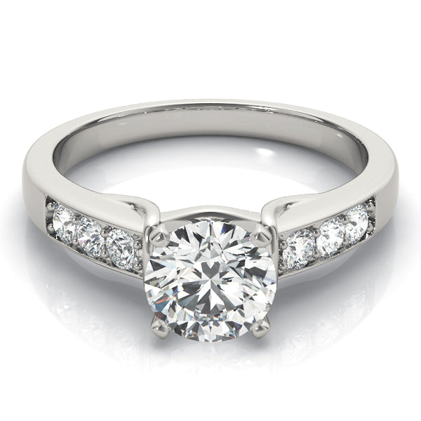 Single Row Prong In Channel Engagement Ring