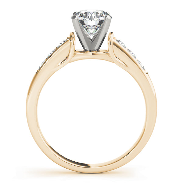 Single Row Prong In Channel Engagement Ring