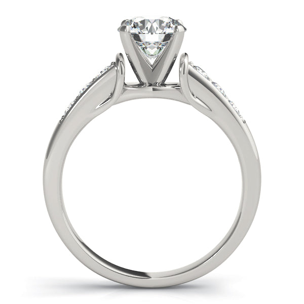 Single Row Prong In Channel Engagement Ring