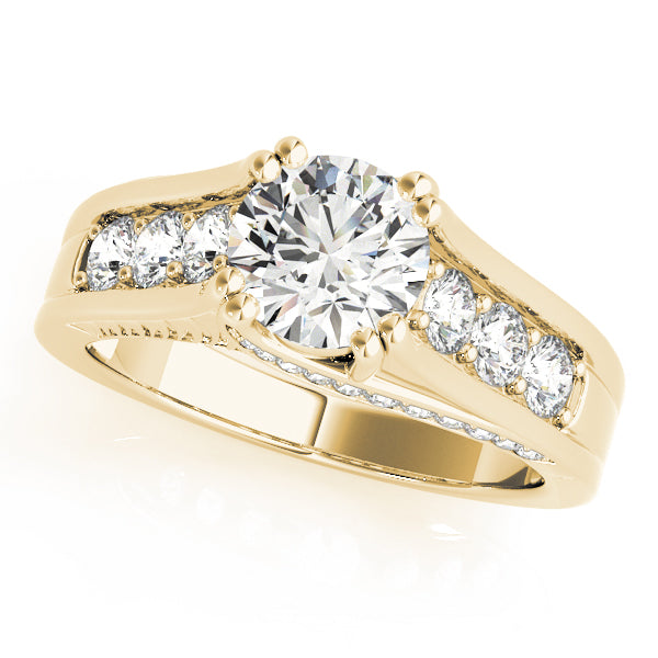 Channel Set Single Row Engagement Ring