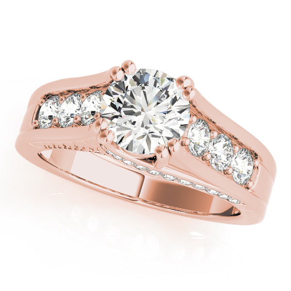 Channel Set Single Row Engagement Ring