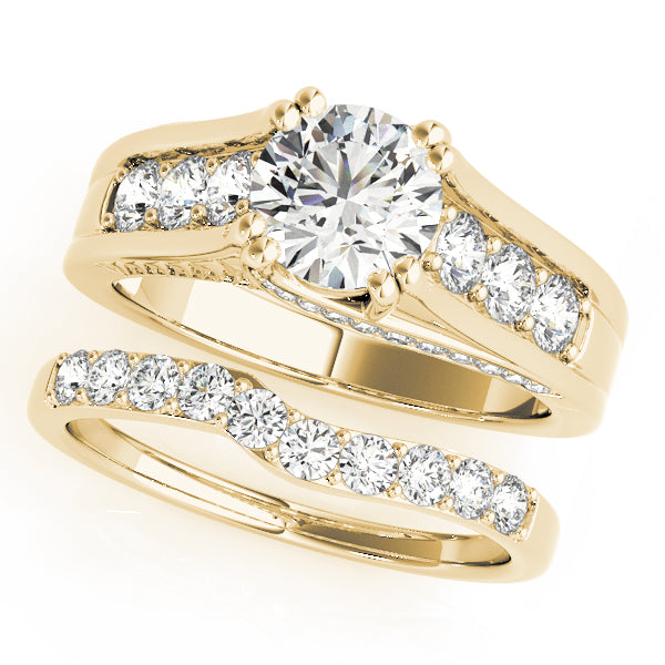 Channel Set Single Row Engagement Ring