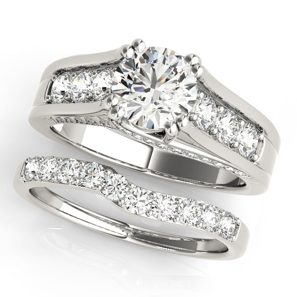 Channel Set Single Row Engagement Ring