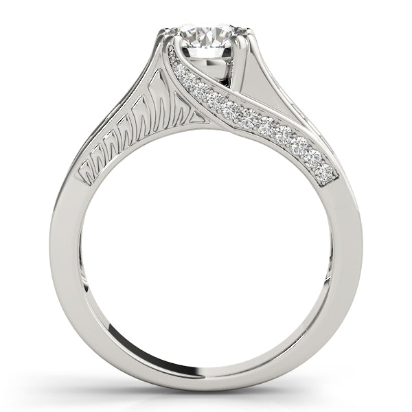 Channel Set Single Row Engagement Ring