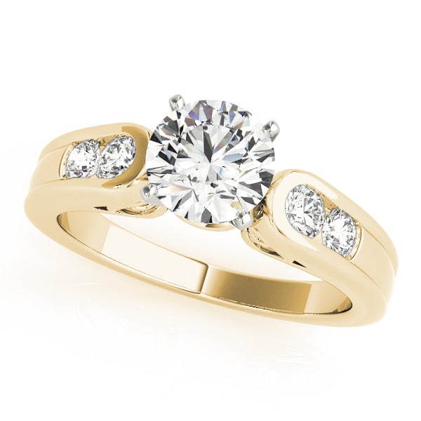 Channel Set Single Row Engagement Ring