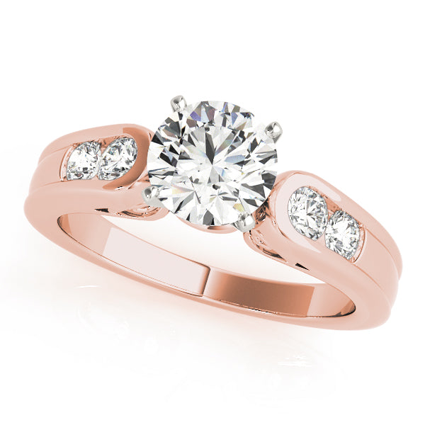 Channel Set Single Row Engagement Ring