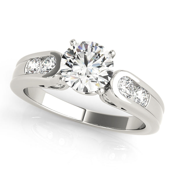 Channel Set Single Row Engagement Ring
