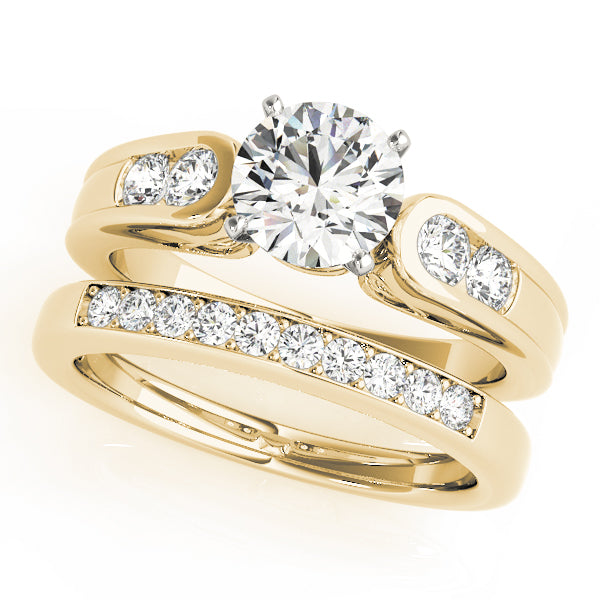Channel Set Single Row Engagement Ring