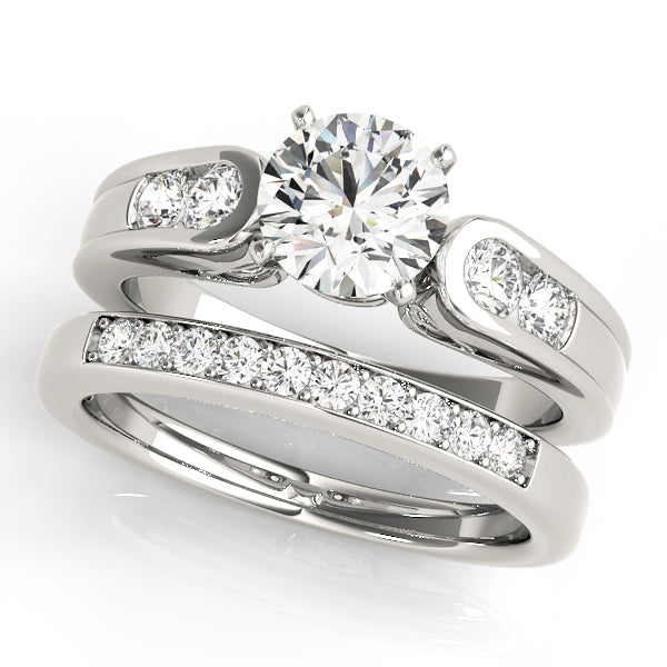 Channel Set Single Row Engagement Ring
