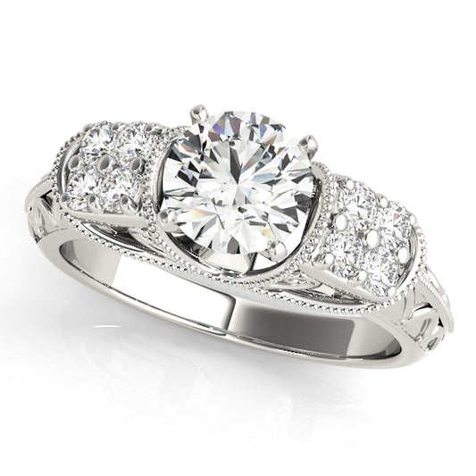 Antique Filigree Milgrain Engagement Rings