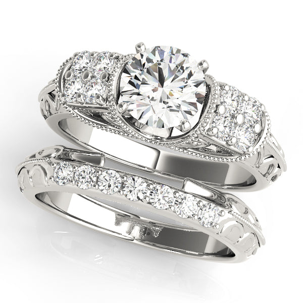 Antique Filigree Milgrain Engagement Rings