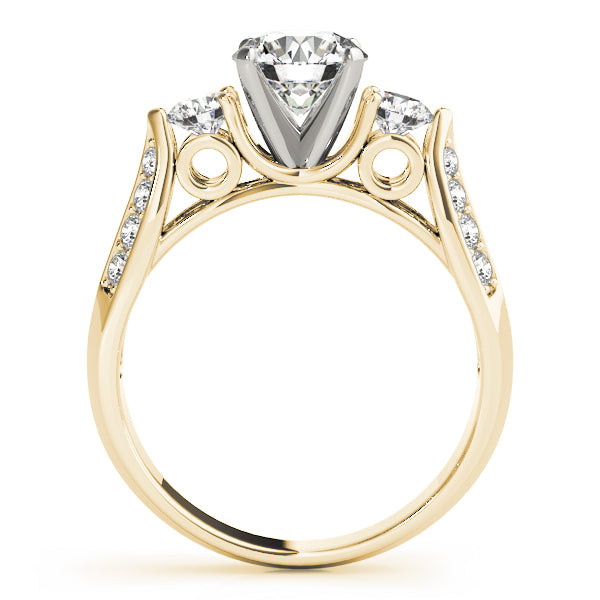 ENGAGEMENT RINGS 3 STONE ROUND