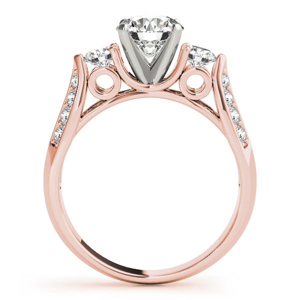 ENGAGEMENT RINGS 3 STONE ROUND