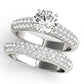 Multirow Pavé Engagement Rings