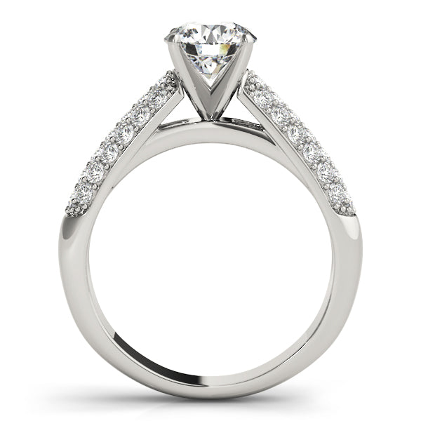 Multirow Pavé Engagement Rings