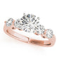 Single Row Prong Set Engagement Rings