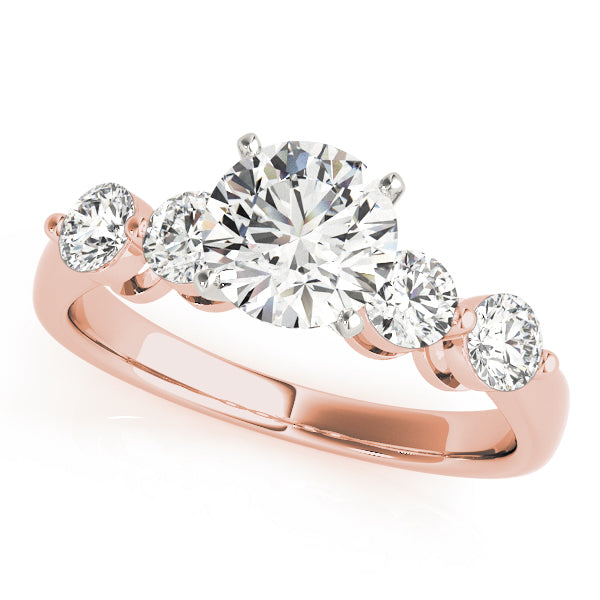 Single Row Prong Set Engagement Rings