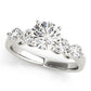 Single Row Prong Set Engagement Rings