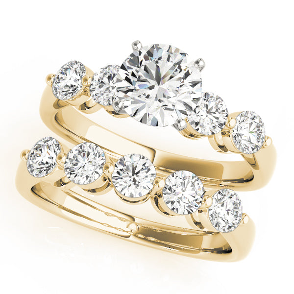 Single Row Prong Set Engagement Rings