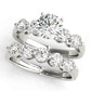 Single Row Prong Set Engagement Rings