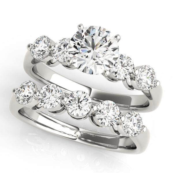 Single Row Prong Set Engagement Rings