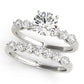 Single Row Shared Prong Engagement Rings