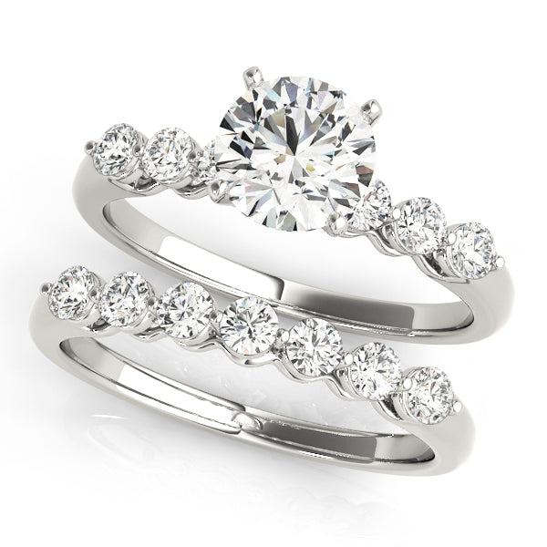 Single Row Shared Prong Engagement Rings