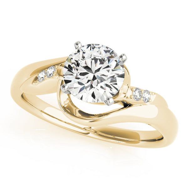 Bypass Swirl Engagement Rings