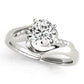Bypass Swirl Engagement Rings